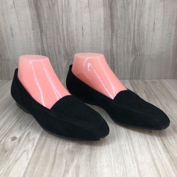 Enzo Angiolini Loafers Womens 8M Black Suede Slip On Shoes - Picture 4 of 11